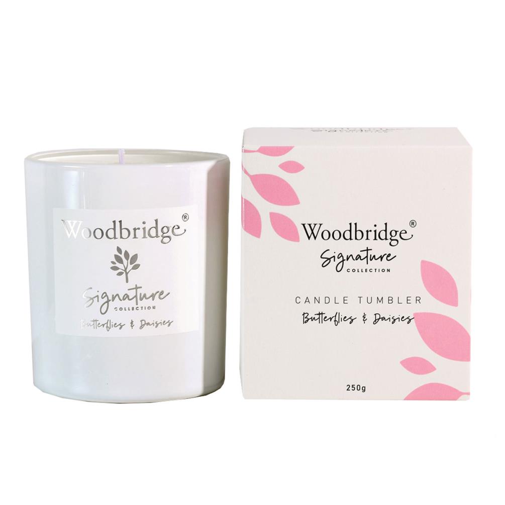 Woodbridge Butterflies on Daisies Boxed Tumbler Candle £8.99
